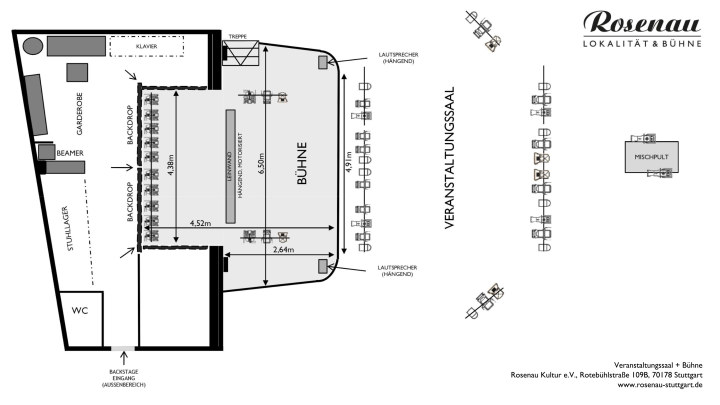 Rosenau Stuttgart / Saalplan